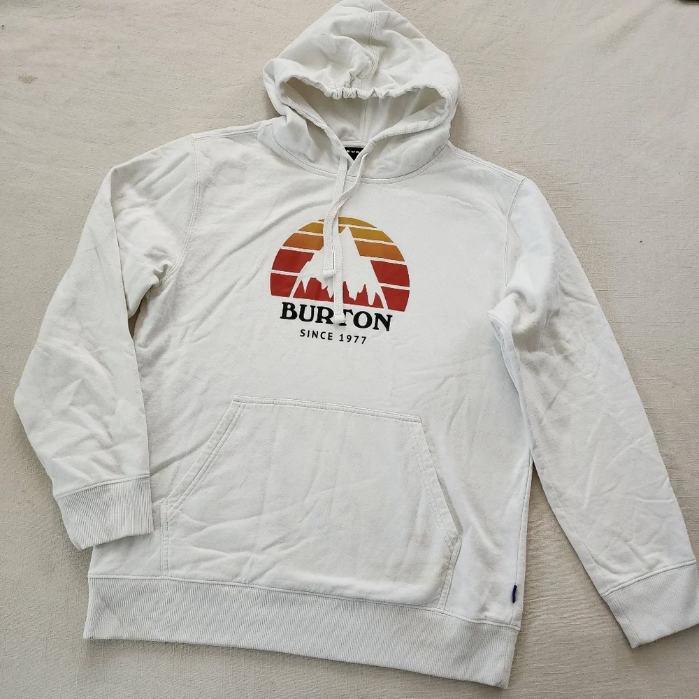 Burton white hoodie sweater medium - Picture 2 of 10